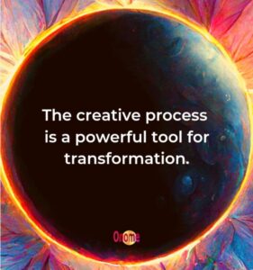 Graphic: "The creative process is a powerful tool for transformation."